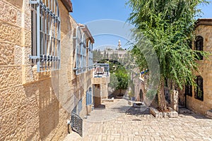 Mishkenot ShaÃ¢â¬â¢ananim neighborhood in Jerusalem.